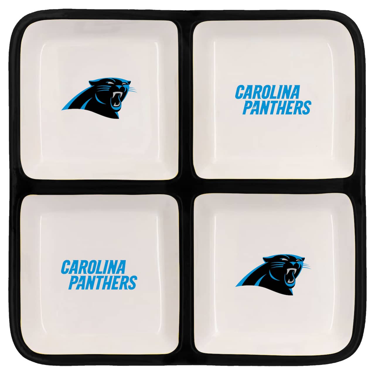 The Memory Company NFL 4 Section Square Ceramic Tray